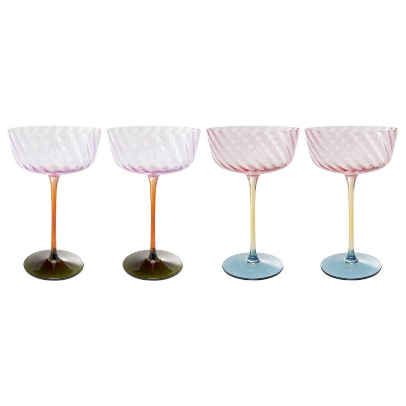 Champagneglazen Twist (4/set) Kare Design