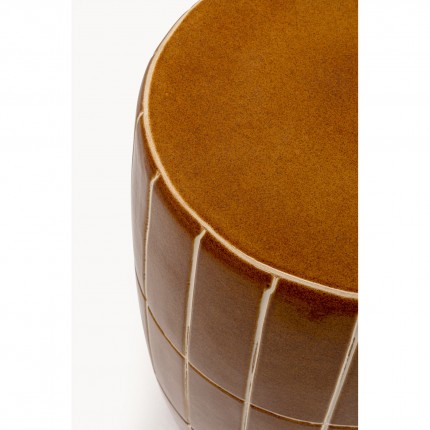 Side Table Bliss Tile Ø33cm brown Kare Design