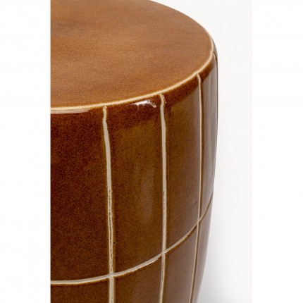 Side Table Bliss Tile Ø33cm brown Kare Design