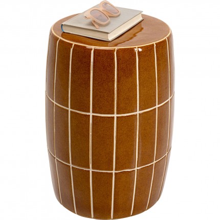 Bijzettafel Bliss Tile Ø33cm bruin Kare Design