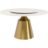 Table Lucia Ø135cm white and gold Kare Design
