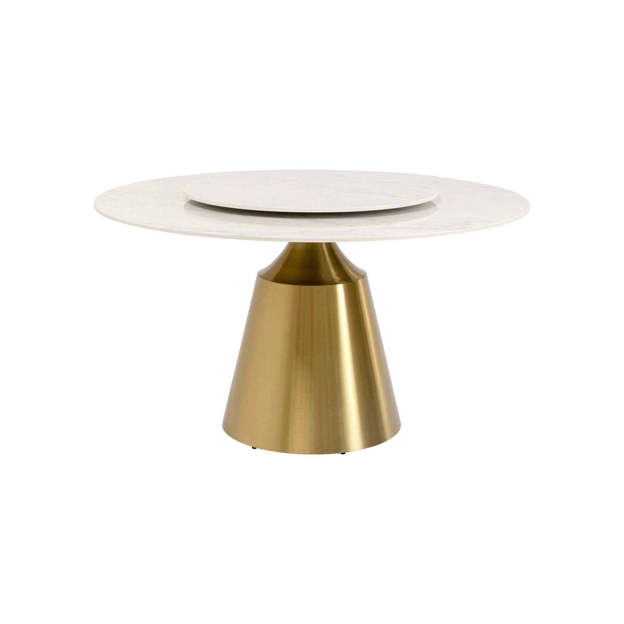 Eettafel Lucia Ø135cm wit en goud Kare Design