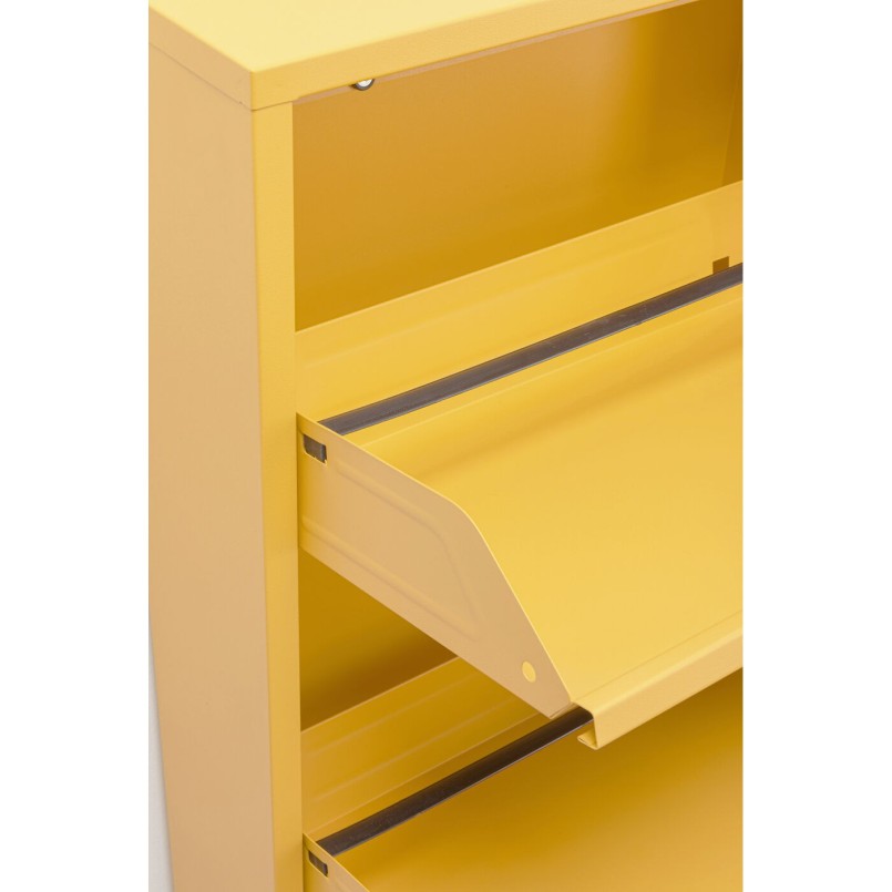 Schoenenkast Caruso geel 3 laden Kare Design