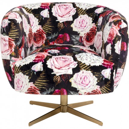 Swivel Armchair roses Kare Design