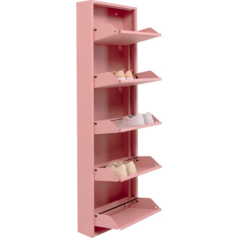 Schoenenkast Caruso roze 5 laden Kare Design