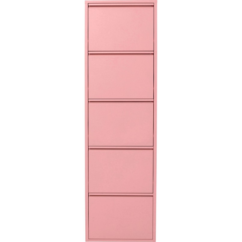Schoenenkast Caruso roze 5 laden Kare Design