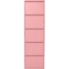 Schoenenkast Caruso roze 5 laden Kare Design