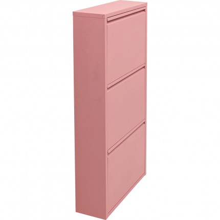 Schoenenkast Caruso roze 3 laden Kare Design