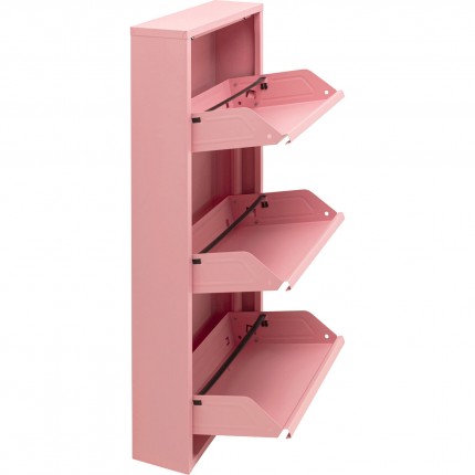 Schoenenkast Caruso roze 3 laden Kare Design