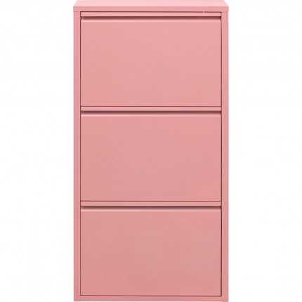 Schoenenkast Caruso roze 3 laden Kare Design