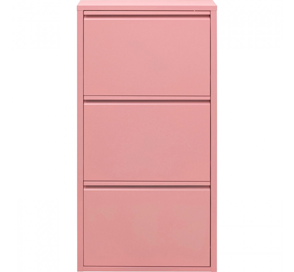 Schoenenkast Caruso roze 3 laden Kare Design