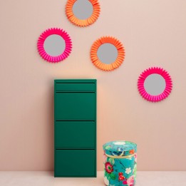 Spiegel Hermosa Ø32cm oranje Kare Design