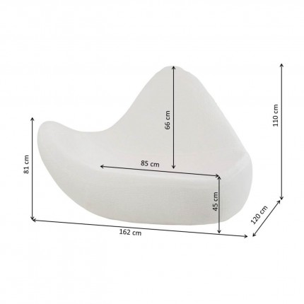 Fauteuil Glow Wave XL creme Kare Design