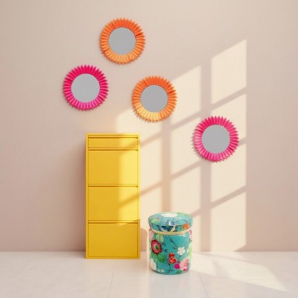 Kruk Flower Fever Ø39cm blauw Kare Design