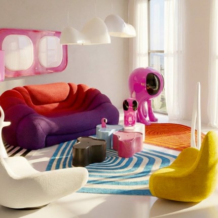 Decoratie Blobb roze 15cm Kare Design