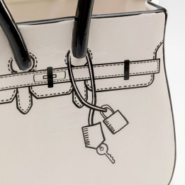 Vase Favola bag white and black Kare Design