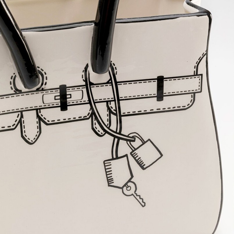 Vase Favola bag white and black Kare Design