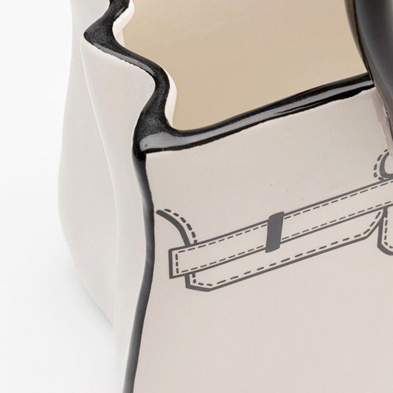 Vase Favola bag white and black Kare Design