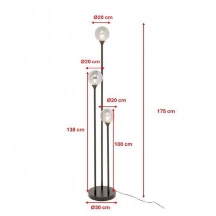 Floor Lamp Al Capone 175cm black Kare Design