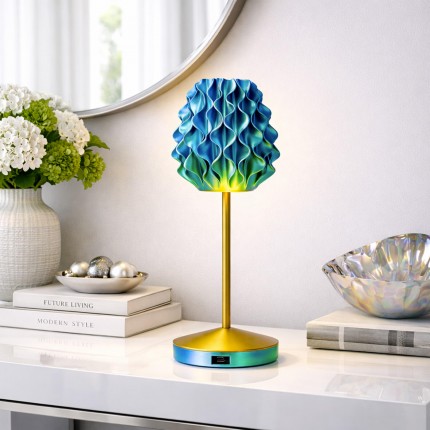 Table Lamp Swirl Sunset gold Kare Design