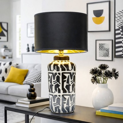 Tafellamp Artistico zwart en wit Kare Design