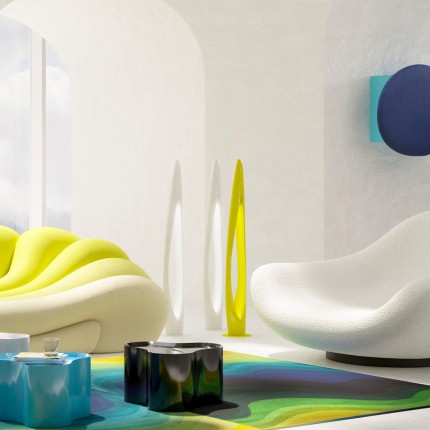 Vloerlamp Flow Flame 132cm wit Kare Design