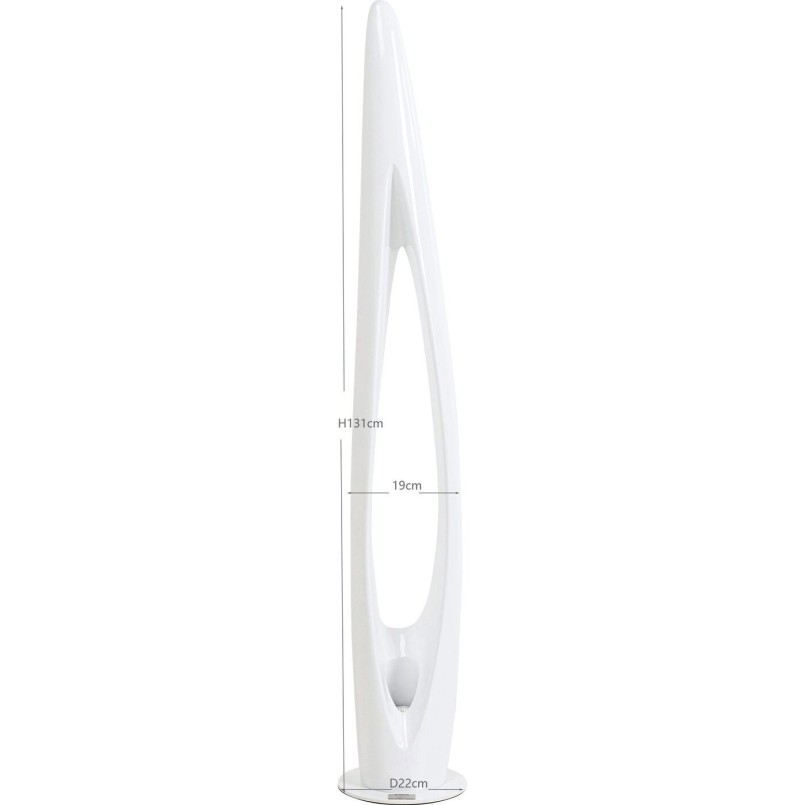 Vloerlamp Flow Flame 132cm wit Kare Design