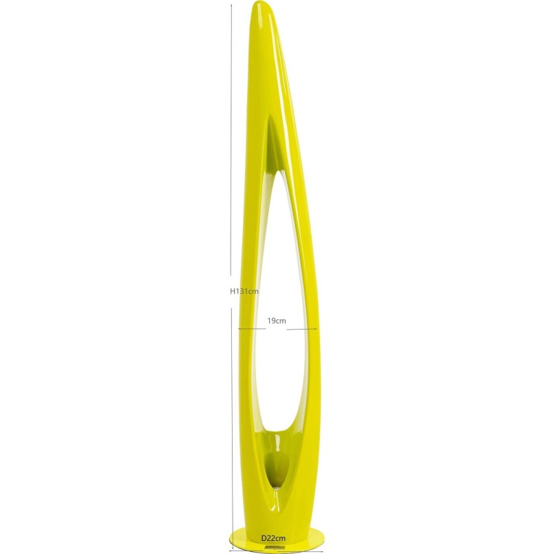 Vloerlamp Flow Flame 132cm groen Kare Design