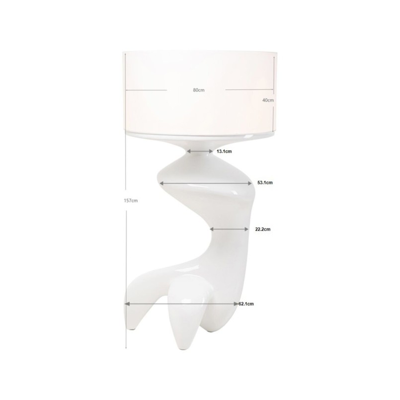 Lampadaire Flow Figure blanc 157cm
