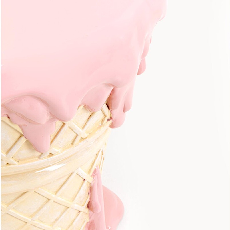 Kruk ijs 38cm roze Kare Design