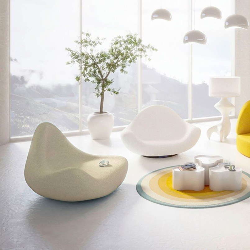 Fauteuil Glow Wave XL creme Kare Design