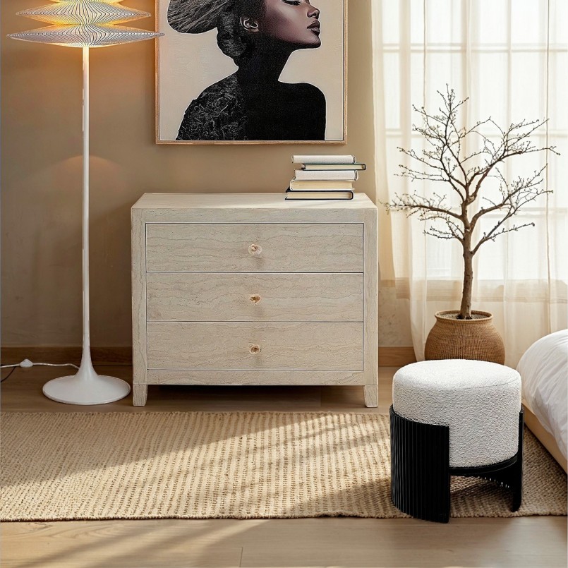 Stool Samu Ø43cm black Kare Design