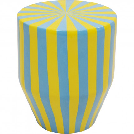 Bijzettafel Candy Ø30cm blauw en geel Kare Design