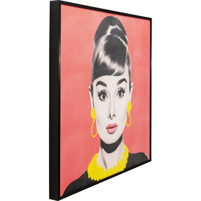 Tableau encadré Diva Brunette 60x60cm
