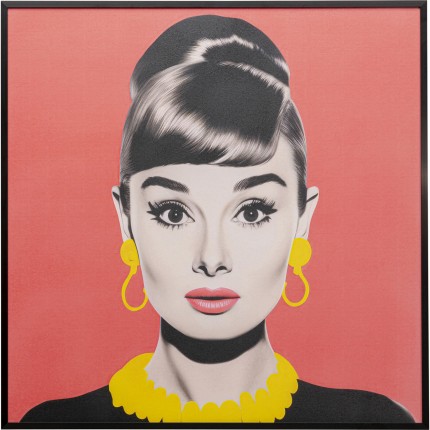 Schilderij Diva 60x60cm brunette Kare Design