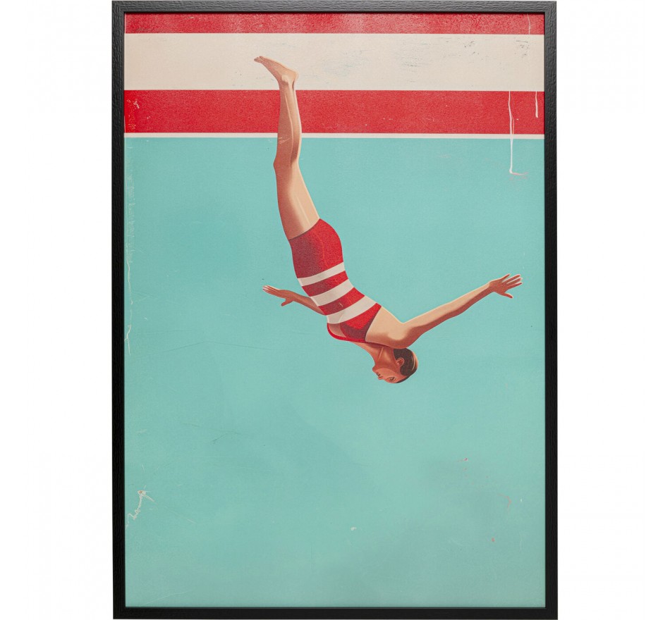 Framed Picture diving 73x103cm Kare Design