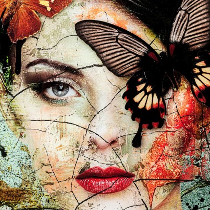 Wandofoto Lady Butterfly 55x75cm Kare Design