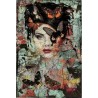 Glass Picture Lady Butterfly 55x75cm Kare Design