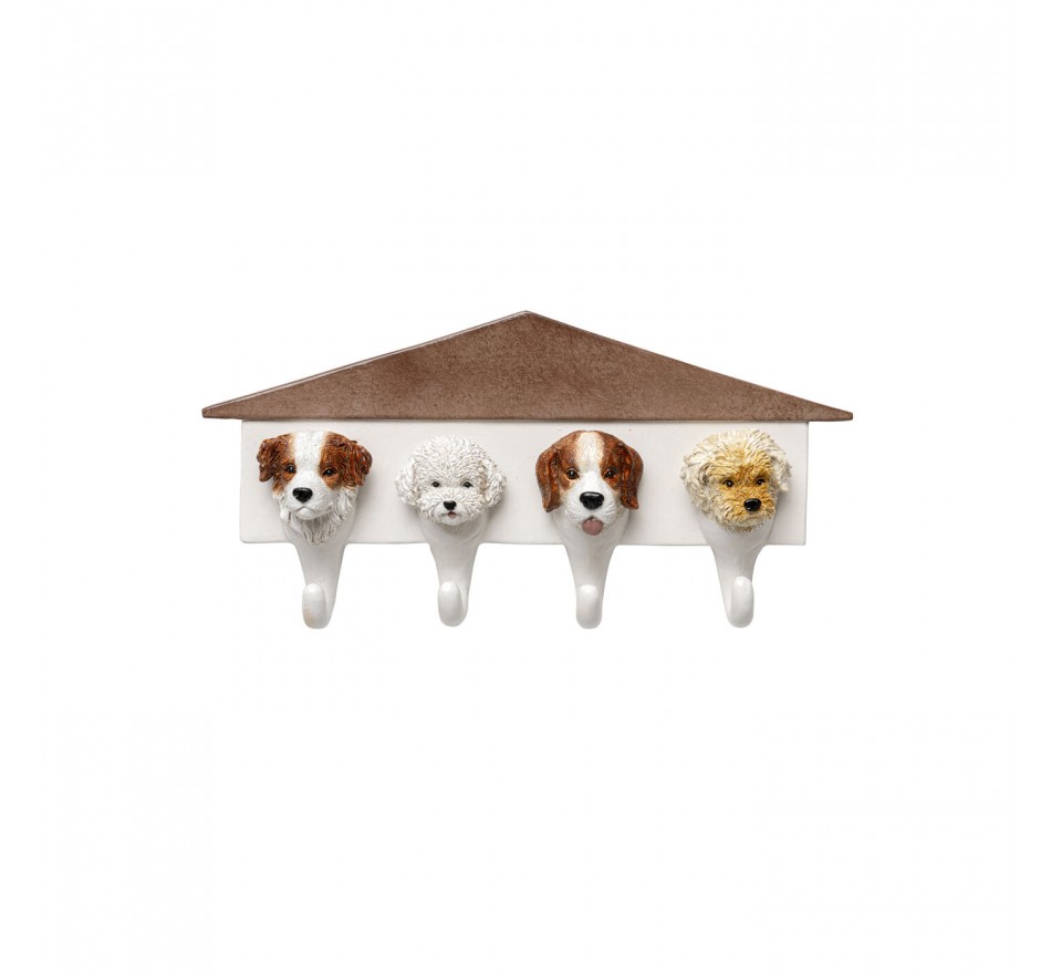 Wall Coat Rack dogs white 37cm Kare Design