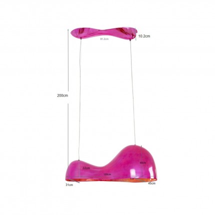 Pendant Lamp Cloud Beam Double 100cm pink Kare Design