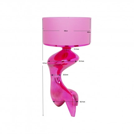 Vloerlamp Flow Figure 157cm roze Kare Design