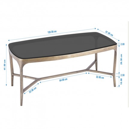 Salontafel Mistral 128x67cm Kare Design