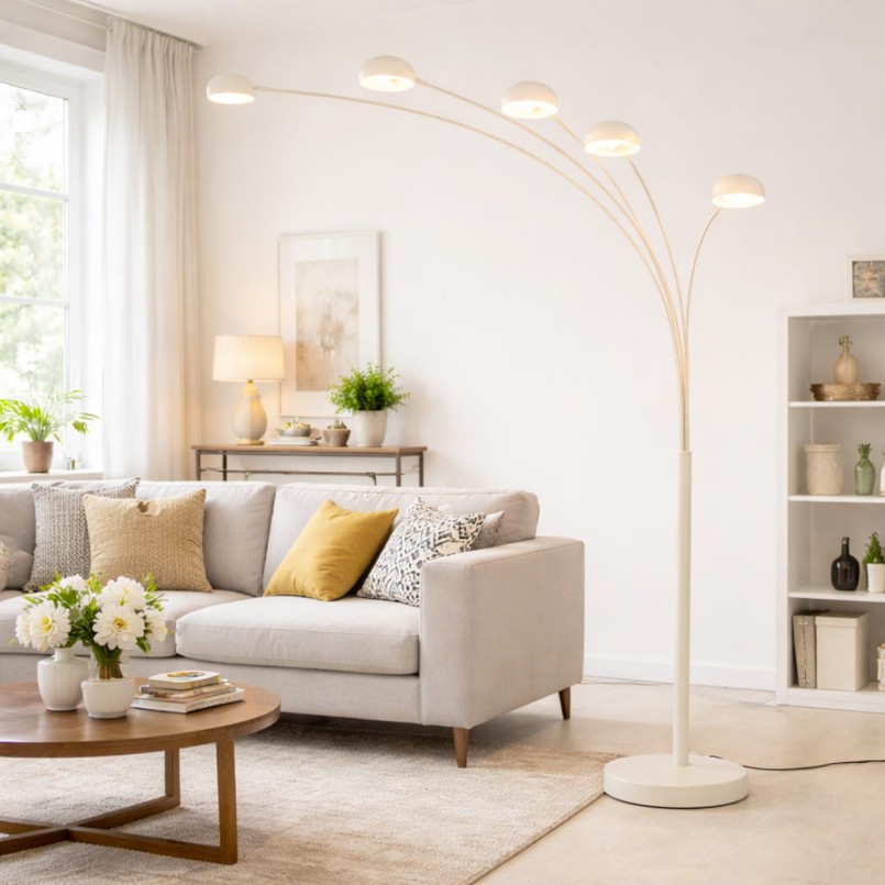 Vloerlamp Five Fingers 201cm beige Kare Design
