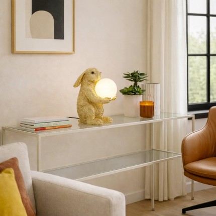 Table Lamp sitting rabbit gold Kare Design