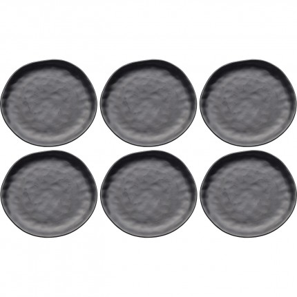 Plate Organic Ø26cm black (6/set) Kare Design