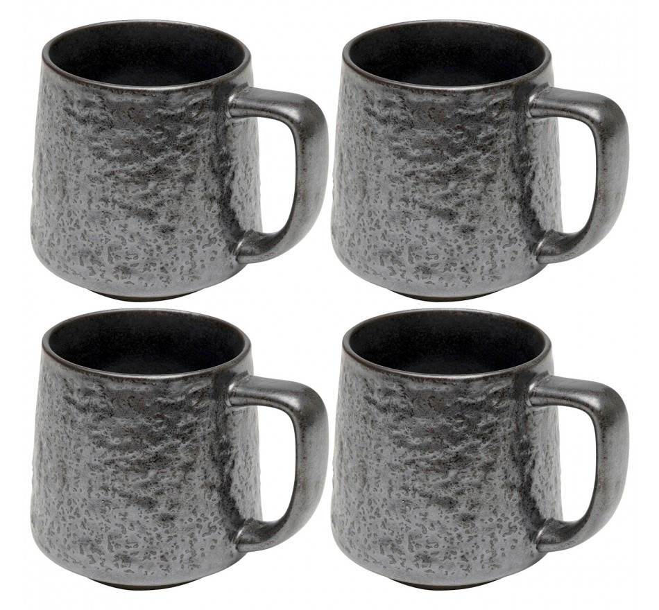 Mug Cosmos black (4/set) Kare Design