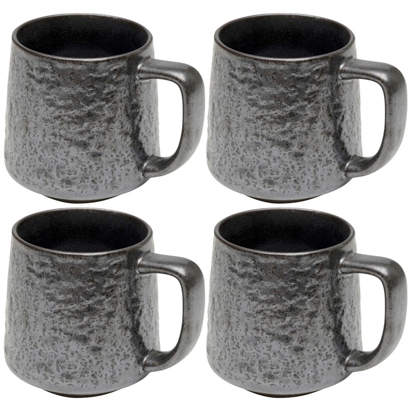Zwarte steengoed mokken - Kosmos - Kare Design