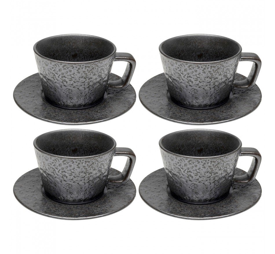Espressokopje Cosmos zwart (4/set) Kare Design