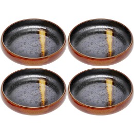 Black and red earthenware soup plates - Ari - Kare Design