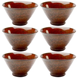 Rood en zwart aardewerk kommen - Ari - Kare Design